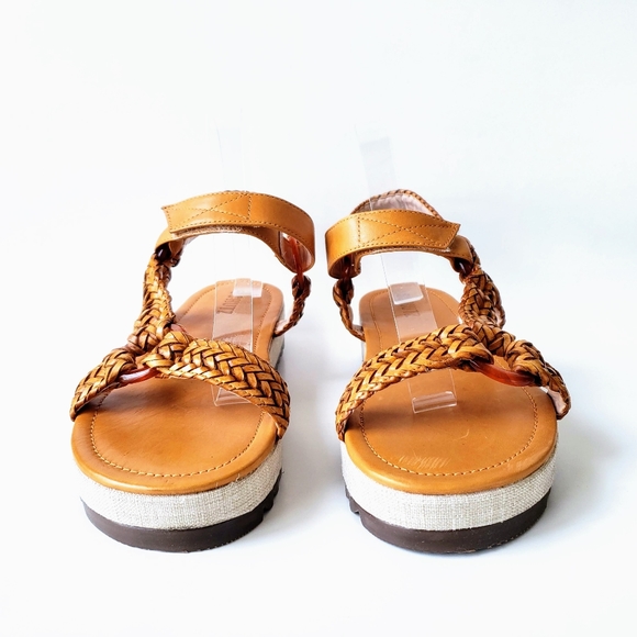 SCHUTZ | Shoes | Schutz Jennie Woven Flatform Platform Sandals Cognac  Leather From Revolve Size 7 | Poshmark